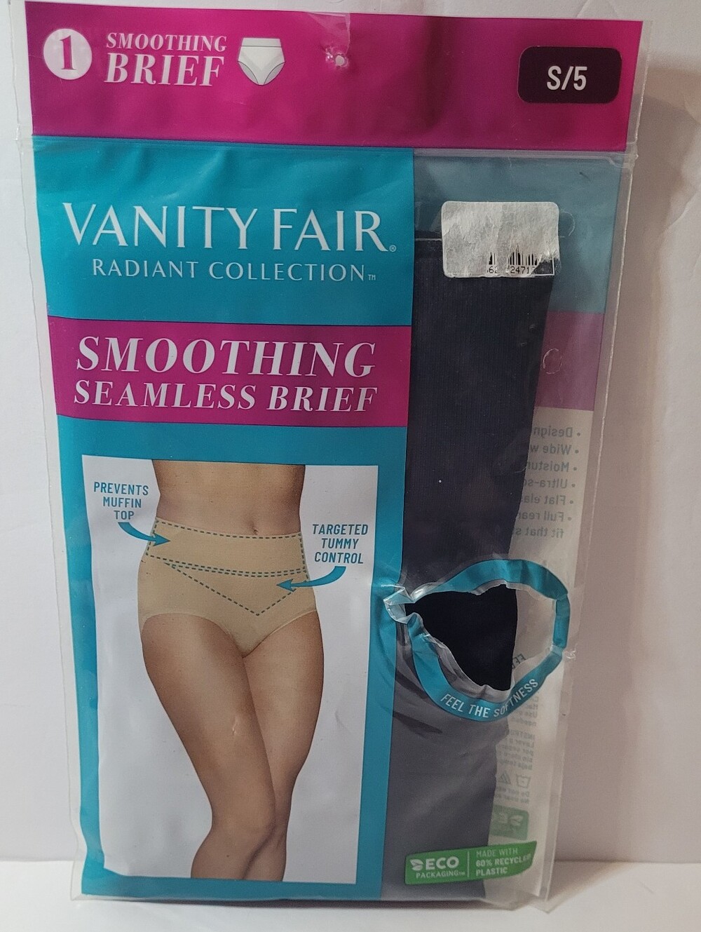 Vanity Fair Radiant Collection Smoothing Seamless Brief Black Size Small (5)